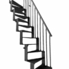 T20 Space Saving staircase in black