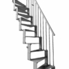 T20 Space Saving staircase in light grey