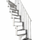 T20 Space Saving staircase in white